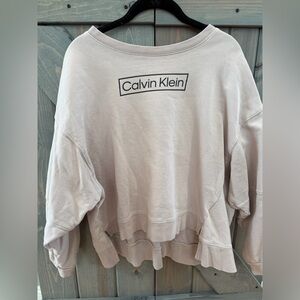 Calvin Klein Logo Cropped Crewneck Normcore Oversized Women’s Size L